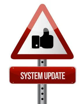 System update like road sign concept Stock Illustration
