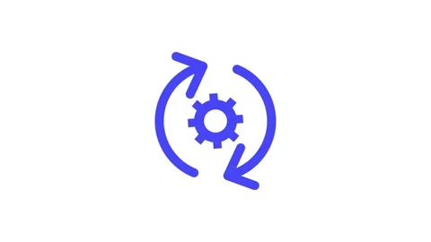 System Update Settings Sync Icon Animation Stock Footage 337390785
