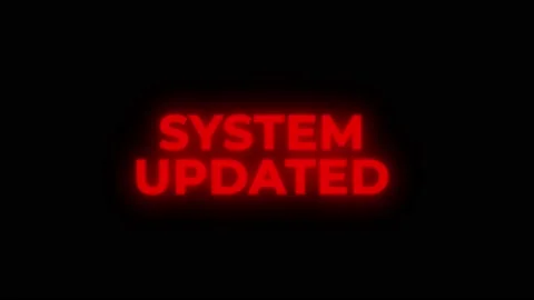 System Updated Red Warning Error Alert Computer Virus alert Hacking Message With Stock Footage 219191617