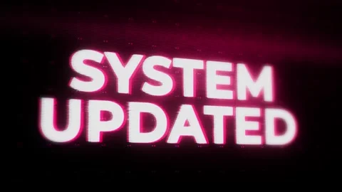 System Updated Warning Alert Error Message flashing on Screen, Computer system Stock Footage 246956511