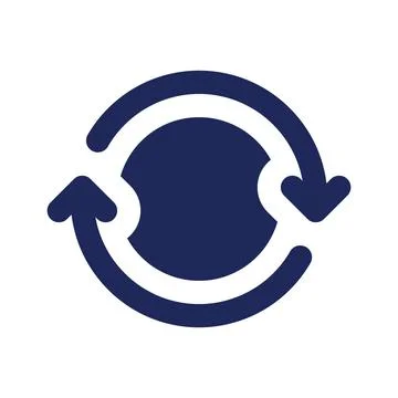 System upgrade black glyph ui icon Stock Illustration