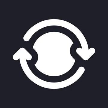 System upgrade dark mode glyph ui icon Illustrazione stock