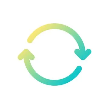 System upgrade pixel perfect gradient linear ui icon Stock Illustration