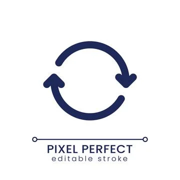 System upgrade pixel perfect linear ui icon 스톡 일러스트