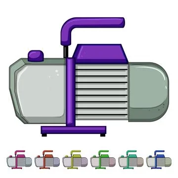 System vacuum pump cartoon vector graphic Stock Illustration