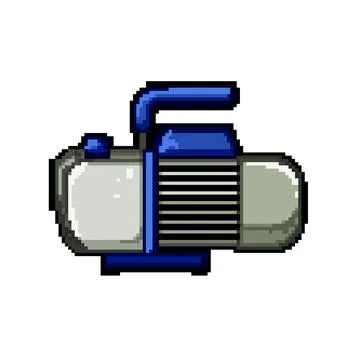 System vacuum pump pixel art vector illustration Stock Illustration