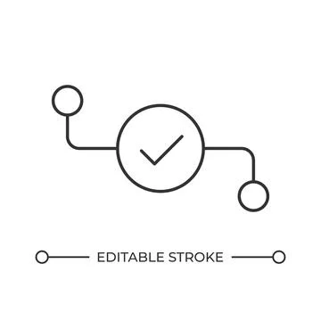 System verification line icon Stock Illustration