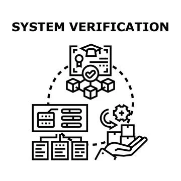 System verification process validating data quality and delivery イラスト素材