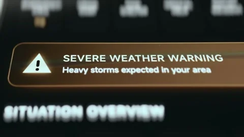 System Warning Banner Security Operations Dashboard Stock Footage 340127386