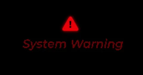 system warning glitch and pixel text eff... | Stock Video | Pond5