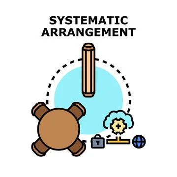 Systematic arrangement concept vector icon イラスト素材