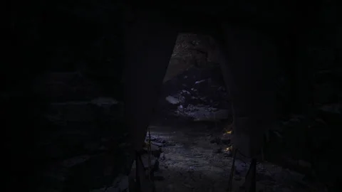 Systematic data collection with lighting and sensor placement in caves Stock Footage 347264164