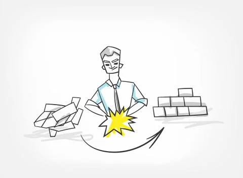 Systematization concept vector illustration sketch doodle Stock Illustration