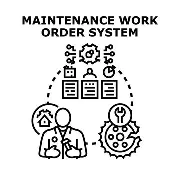 Systematizing work order management and repair services 库存插图