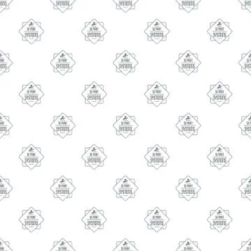 Systems 3d printing pattern vector seamless Stock Illustration