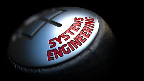 Systems Engineering on Gear Shift 스톡 일러스트