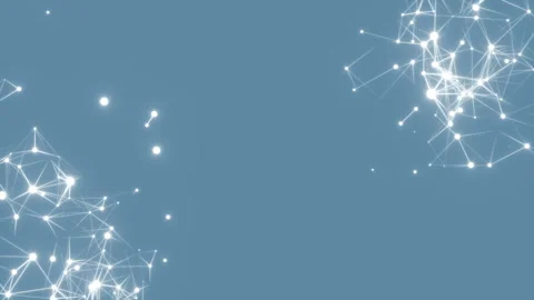 Systems of joints in the corners of the screen.Blue plexus and lightning Stock Footage 99037991