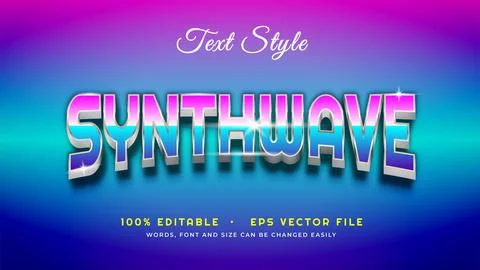 Sythwave Text Style Stock-Illustration