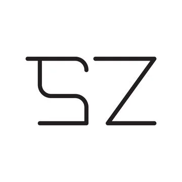 Sz initial letter vector logo icon Illustrazione stock