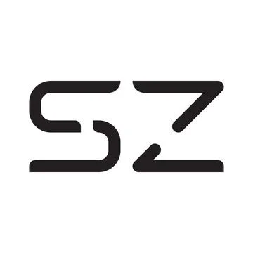 Sz initial letter vector logo icon Ilustração Stock
