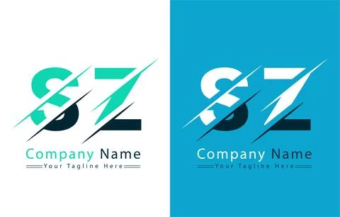 SZ Letter Logo Vector Design Concept Elements 库存插图