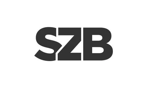 SZB logo design template with strong and modern bold text. Initial based ve.. 스톡 일러스트