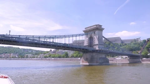 Szechenyi Bridge, Budapest Stock Footage 83765426