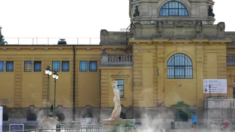 Széchenyi Medicinal Bath Video stock 307204972