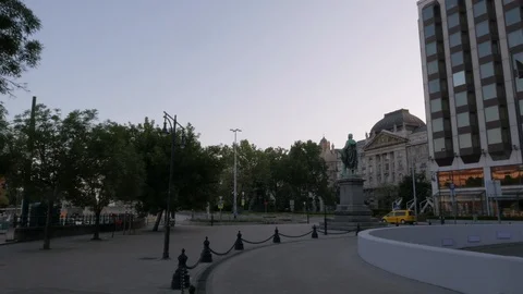 Szechenyi Square, Empty, Budapest 動画素材 90734177