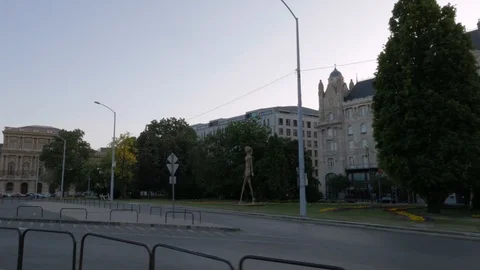 Szechenyi Square in Slow motion, Budapest Stock Footage 90709436