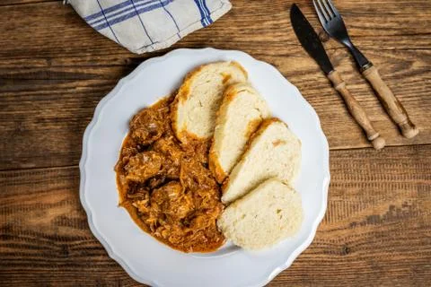 Szeged goulash with dumpling Stock Photos