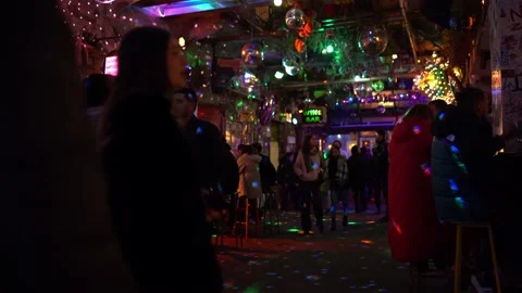 Szimpla Kert ruin pub in Budapest Stock Footage 233517602