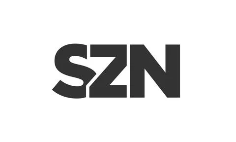 SZN logo design template with strong and modern bold text. Initial based ve.. Stock Illustration