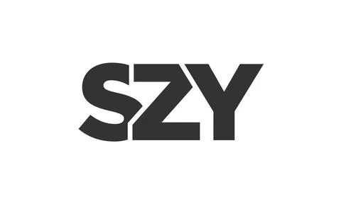 SZY logo design template with strong and modern bold text. Initial based ve.. Stock Illustration