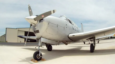 T-34 Mentor on Ramp Denton Texas Airshow 動画素材 33467735