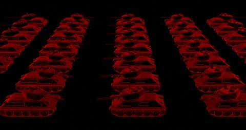 T-34 x-ray tank, looped animation of the camera flight Stock Footage 303136251