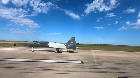 T-38 Talon taking off from Vance Air Force Base, Oklahoma Vídeos de archivo 108312474