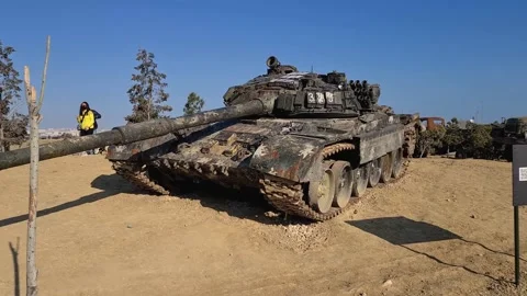 T-72 Soviet Russian main battle tanks that first entered production in 1971 Stock Footage 152558927