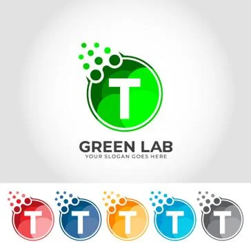 T Alphabet Lab Creative Logo Design Concept Stock-Illustration