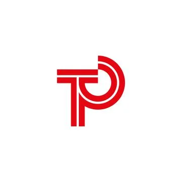 T and P vector logo design Stock Illustration