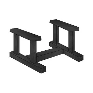 T bar row platform illustration Stock Illustration