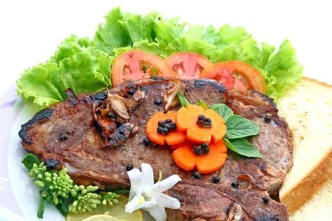 T bone pepper steak Stock Photos