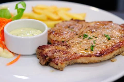 T-bone Pork Steak Stock Photos
