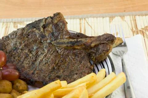 T-bone steak meal Stock Photos