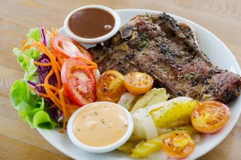 T bone steak Stock Photos