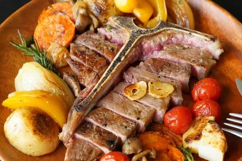 T bone steak Foto stock