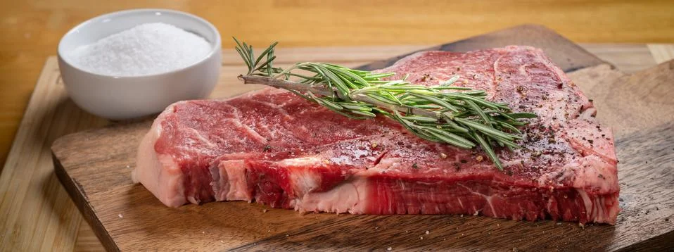 T Bone Steak Prep Foto stock