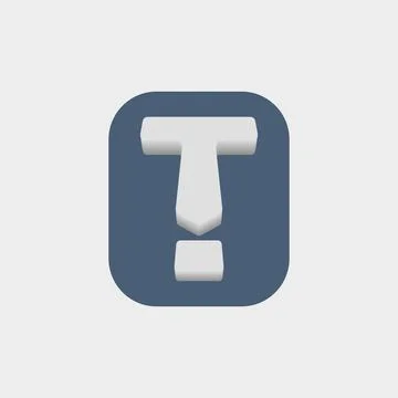 T Caution Logo Stock Illustration