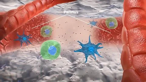 T cell macrophage interactions and granuloma formation in vasculitis Stock Illustration