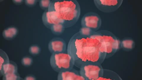 T cell or virus cell medical background Stock-Illustration